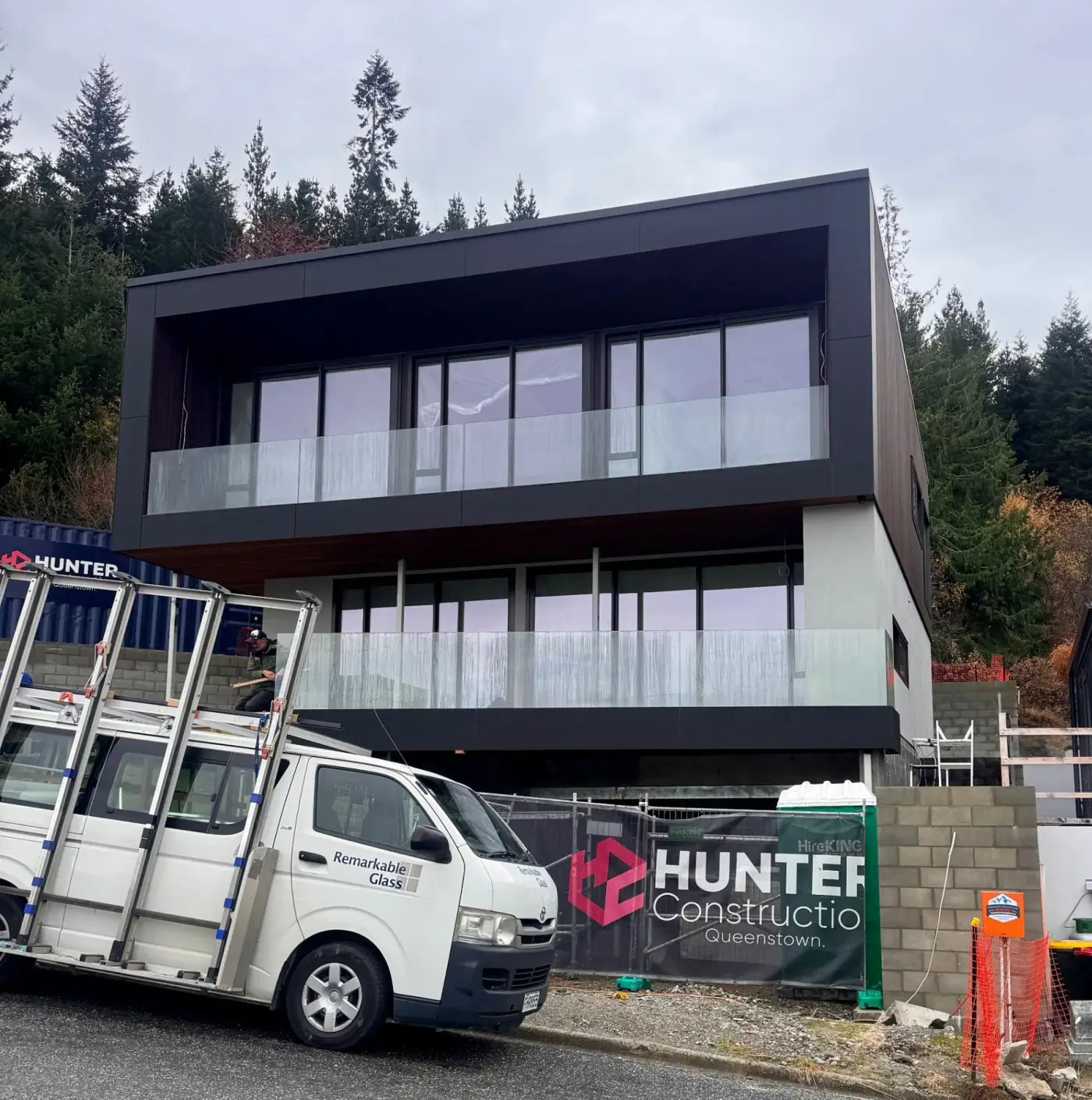 Vancouver Drive home build exterior under construction, Queenstown